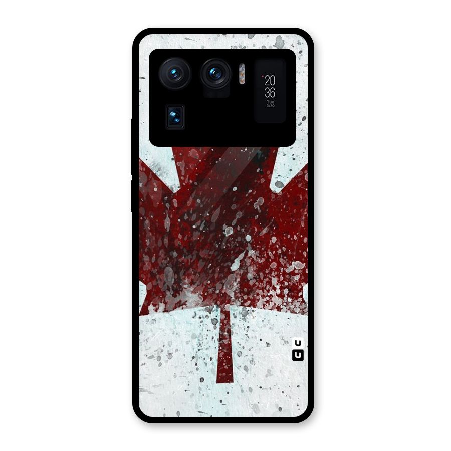 Red Maple Snow Glass Back Case for Mi 11 Ultra