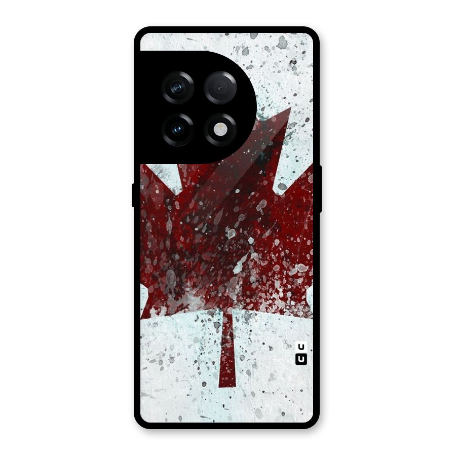 Red Maple Snow Glass Back Case for OnePlus 11R