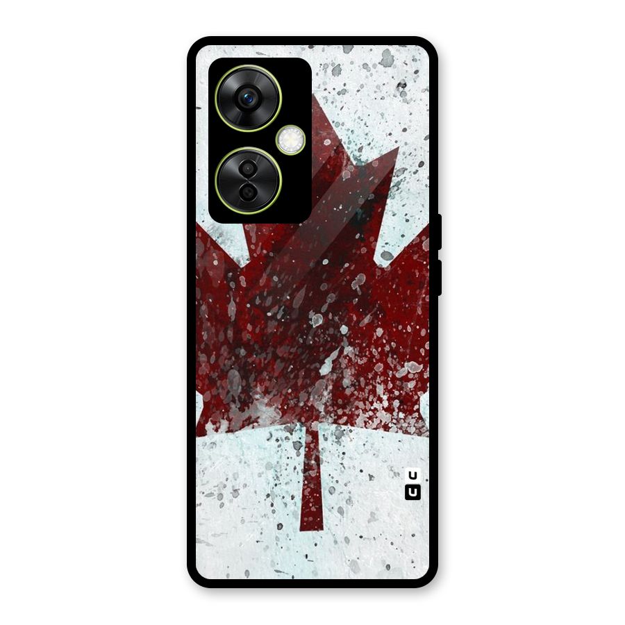 Red Maple Snow Glass Back Case for OnePlus Nord CE 3 Lite