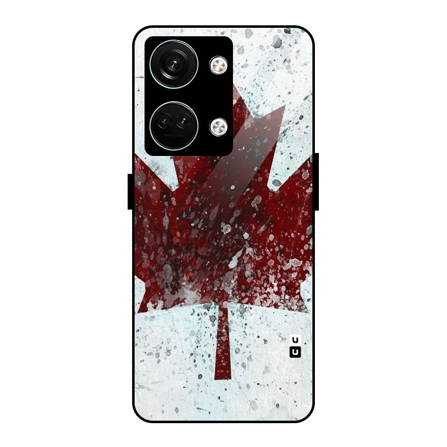 Red Maple Snow Glass Back Case for Oneplus Nord 3