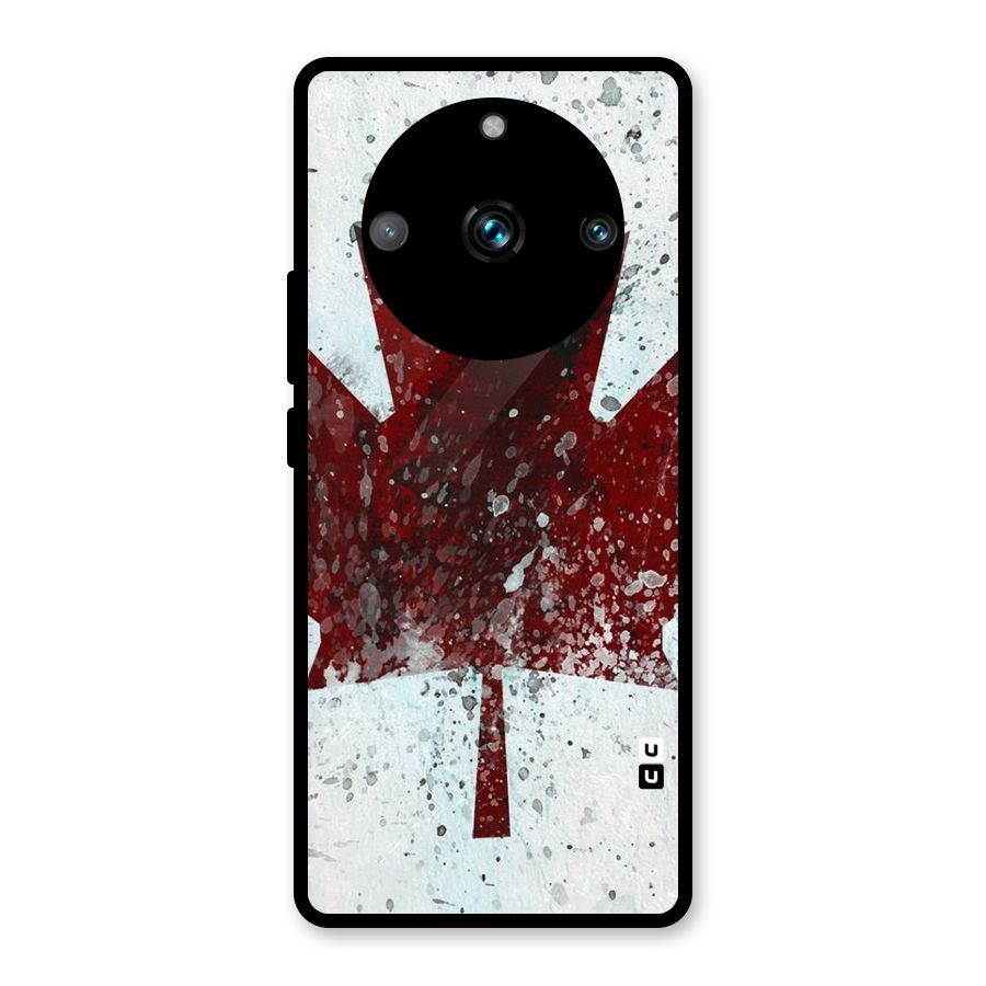 Red Maple Snow Glass Back Case for Realme Narzo 60 Pro