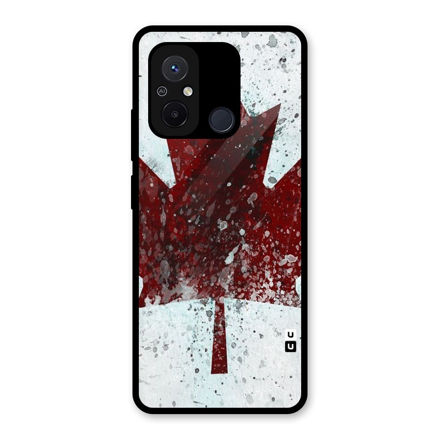Red Maple Snow Glass Back Case for Redmi 12C