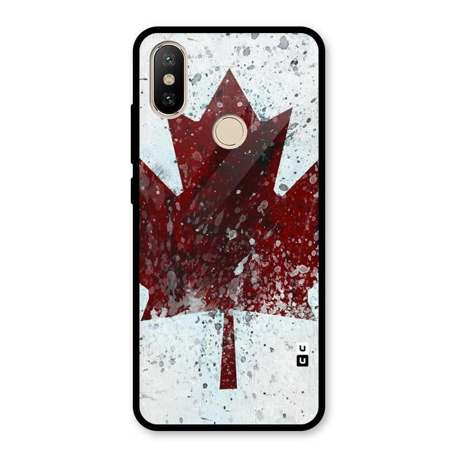 Red Maple Snow Glass Back Case for Redmi A2