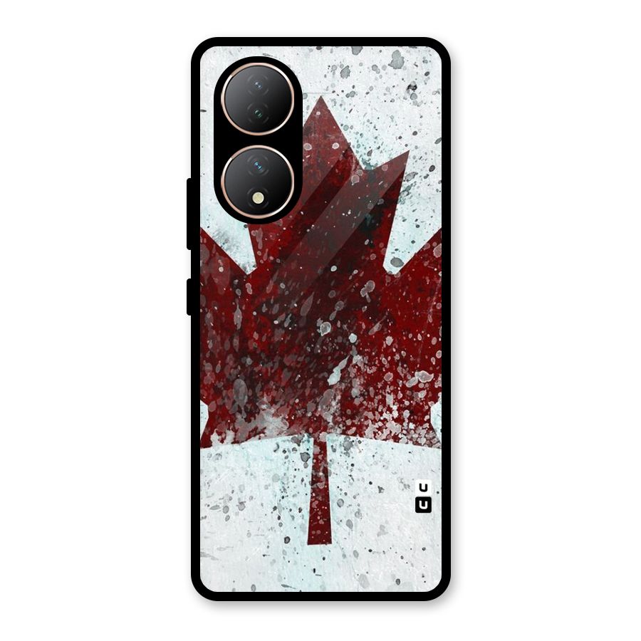 Red Maple Snow Glass Back Case for Vivo Y100A