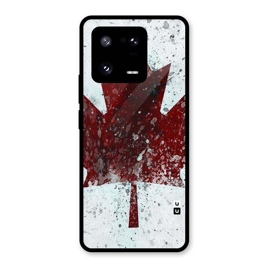 Red Maple Snow Glass Back Case for Xiaomi 13 Pro