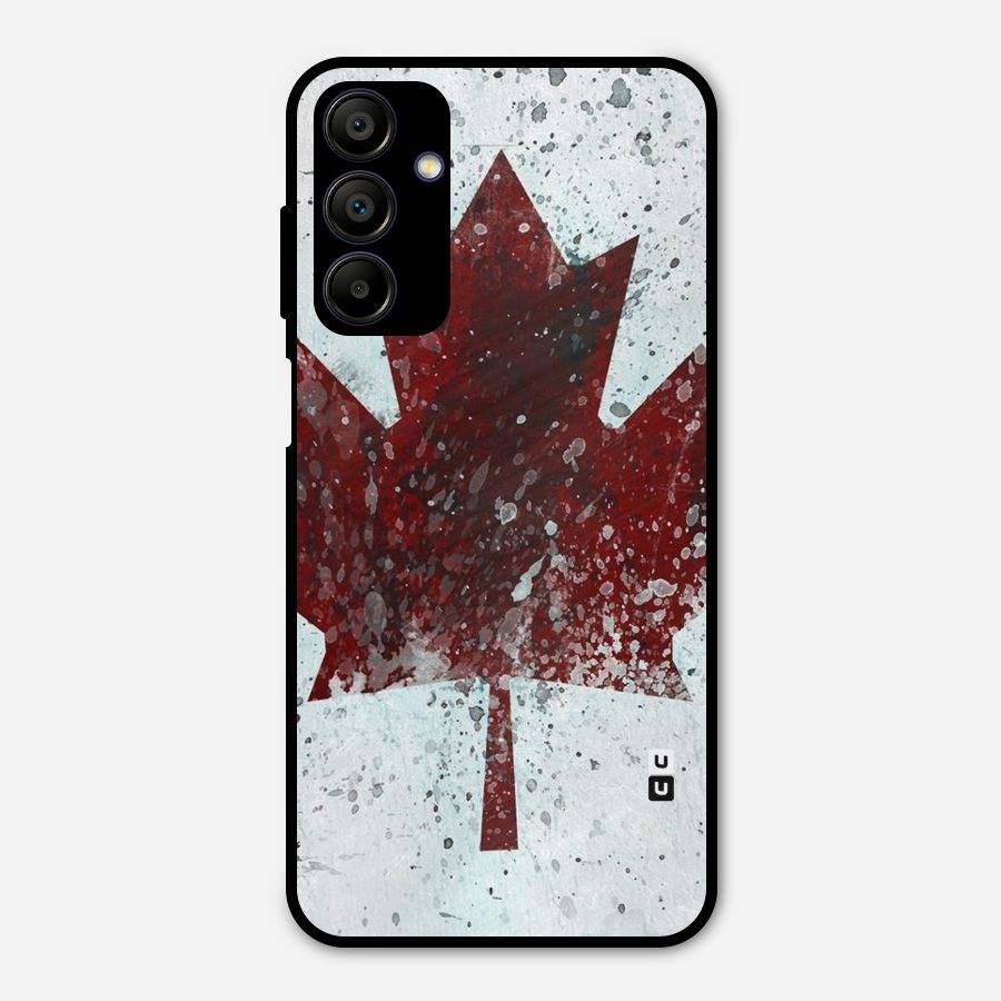 Red Maple Snow Metal Back Case for Galaxy A15 5G