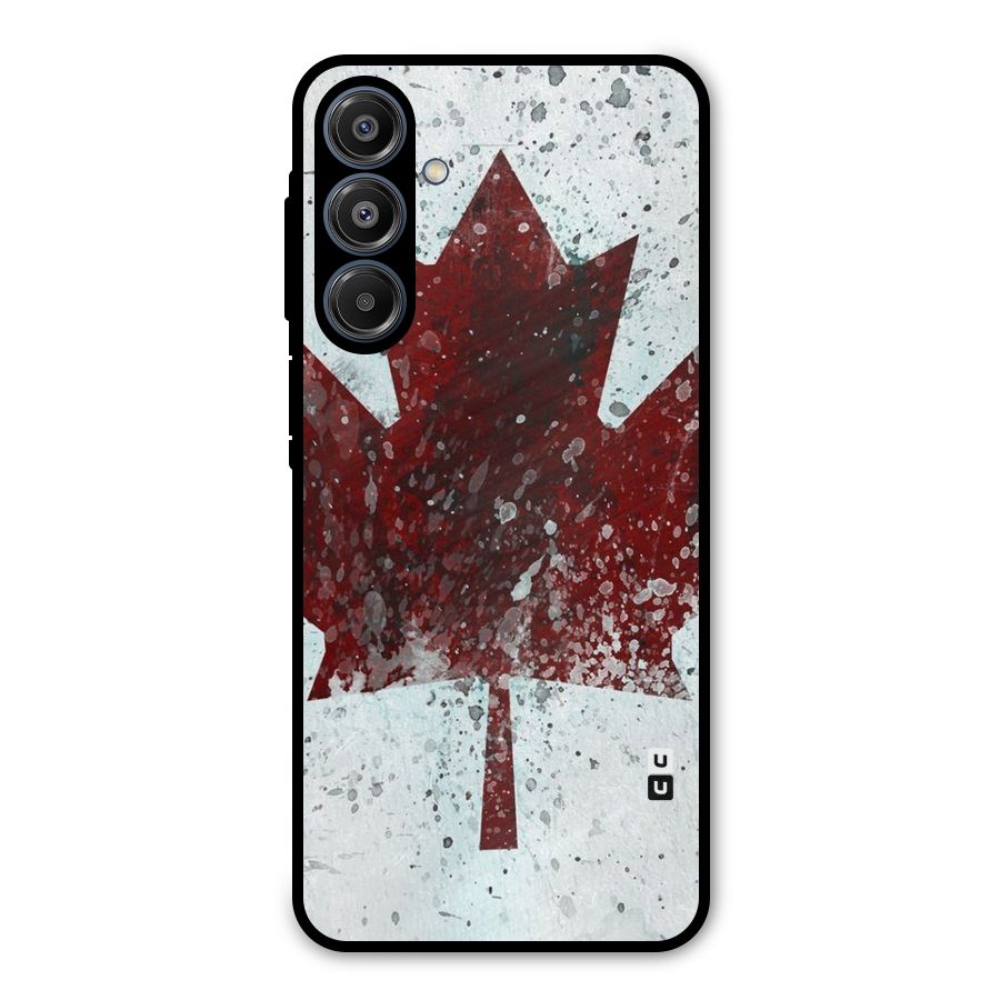 Red Maple Snow Metal Back Case for Galaxy A16 5G