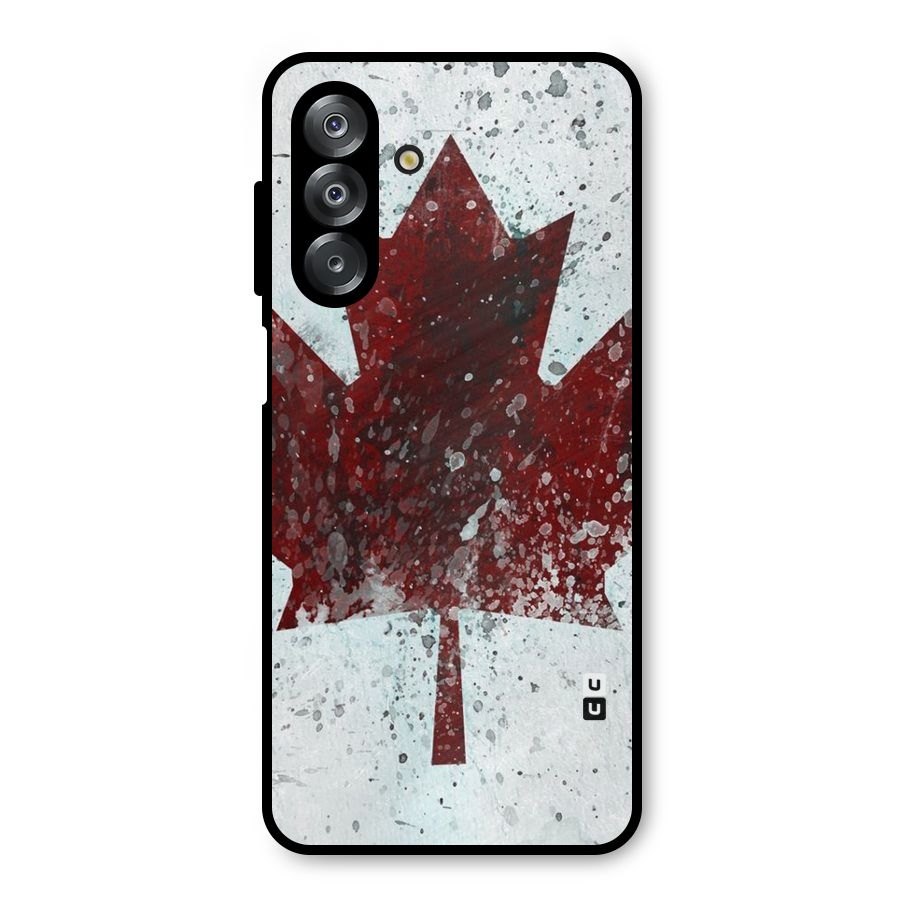 Red Maple Snow Metal Back Case for Galaxy A26