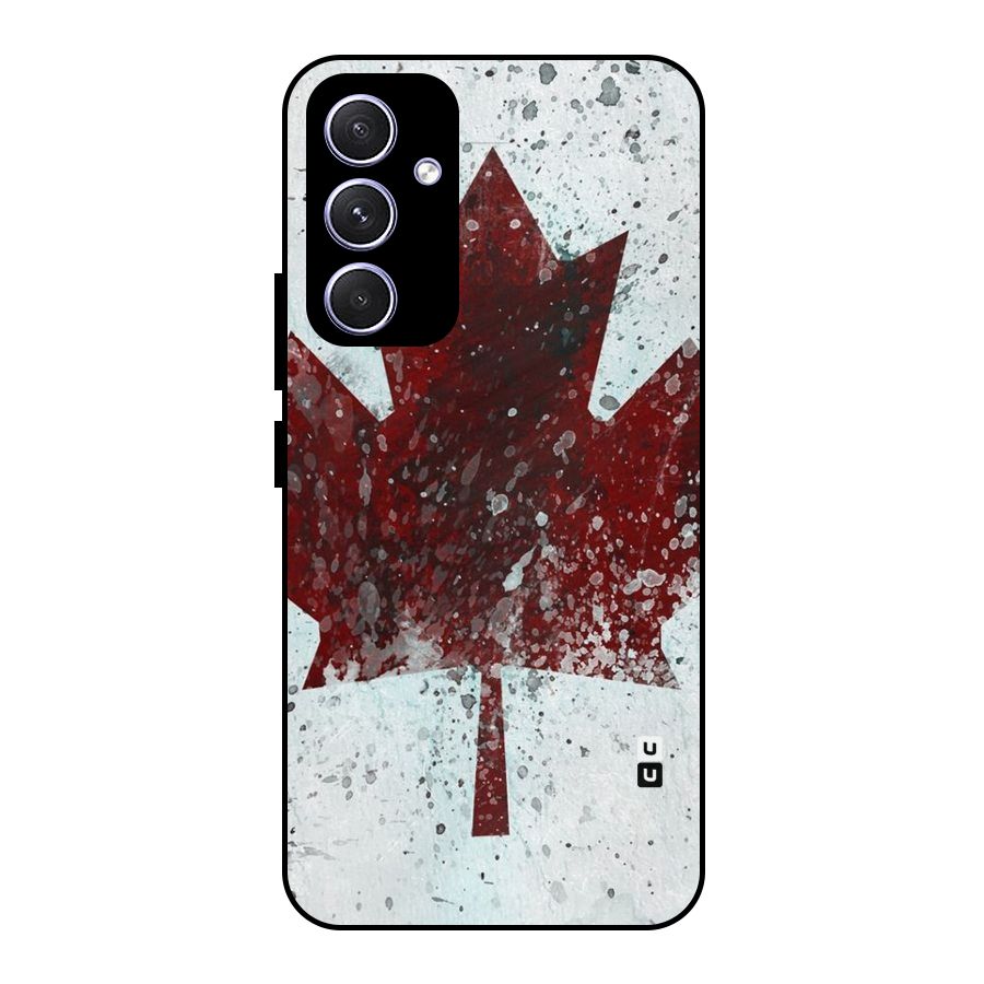 Red Maple Snow Metal Back Case for Galaxy A54