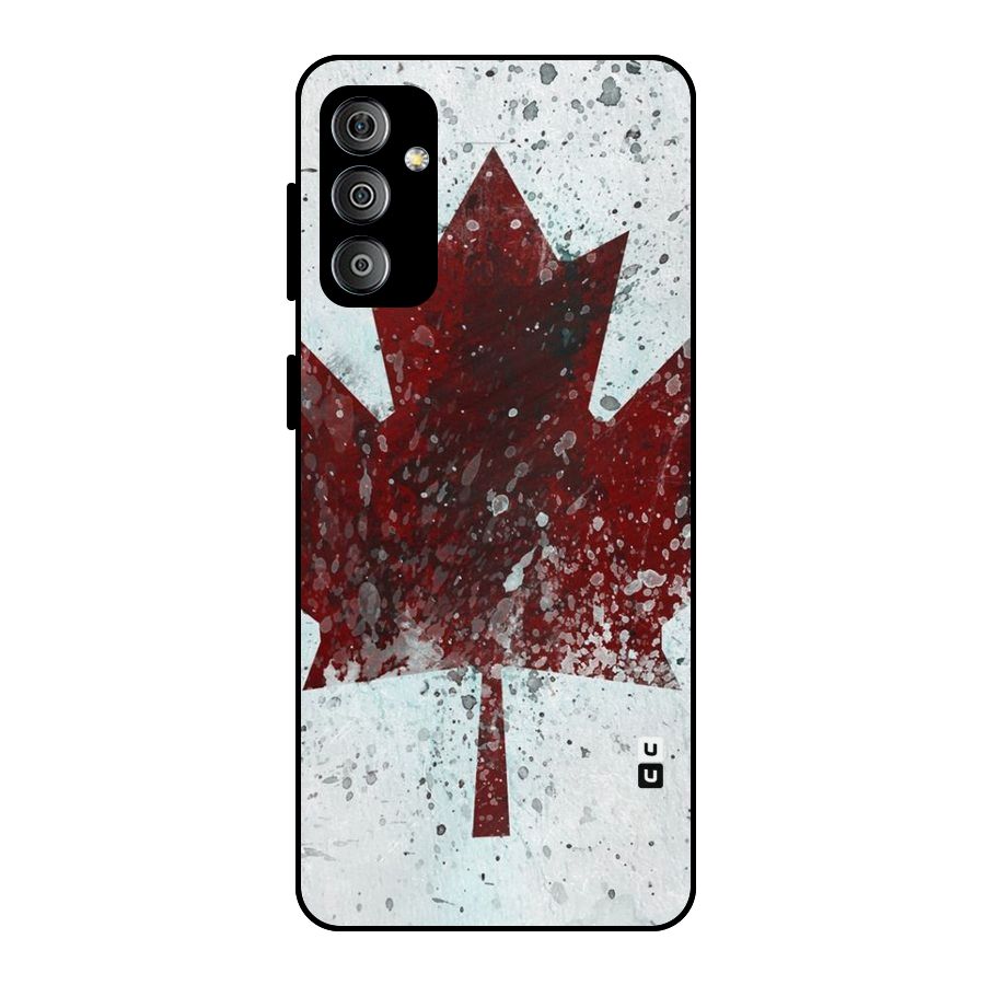 Red Maple Snow Metal Back Case for Galaxy F23