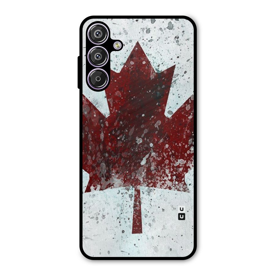 Red Maple Snow Metal Back Case for Galaxy M15