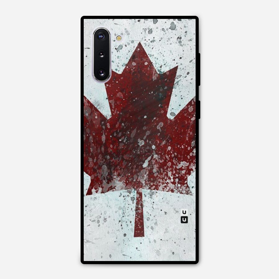 Red Maple Snow Metal Back Case for Galaxy Note 10