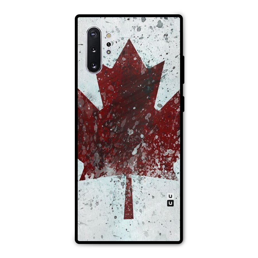 Red Maple Snow Metal Back Case for Galaxy Note 10 Plus
