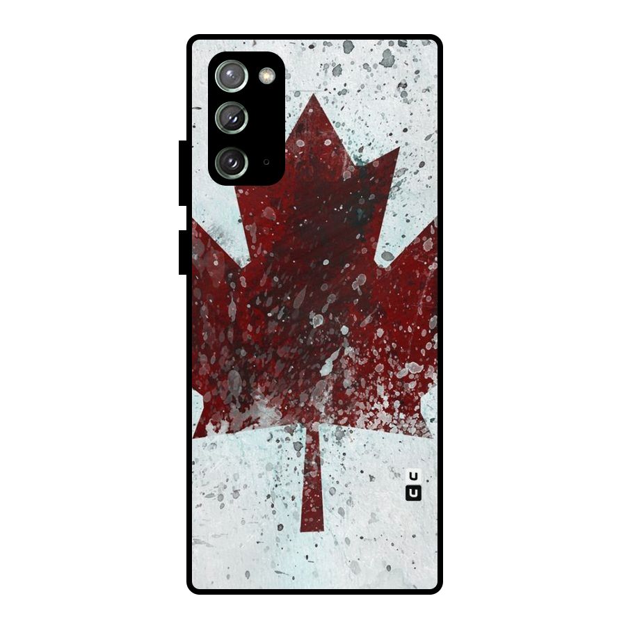 Red Maple Snow Metal Back Case for Galaxy Note 20