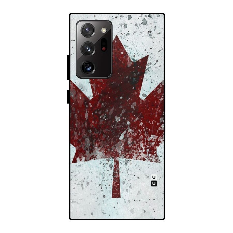 Red Maple Snow Metal Back Case for Galaxy Note 20 Ultra