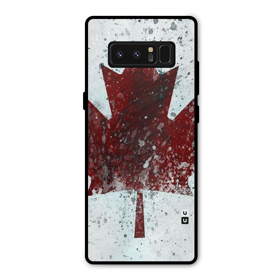 Red Maple Snow Metal Back Case for Galaxy Note 8