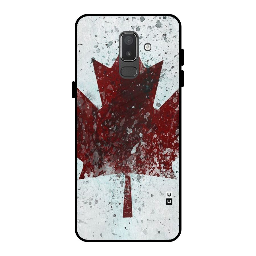 Red Maple Snow Metal Back Case for Galaxy On8 (2018)