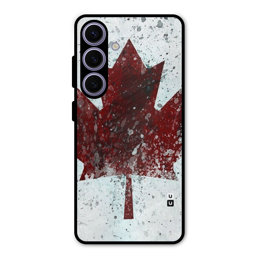Red Maple Snow Metal Back Case for Galaxy S24