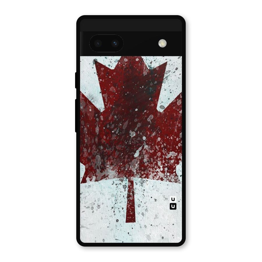Red Maple Snow Metal Back Case for Google Pixel 6a