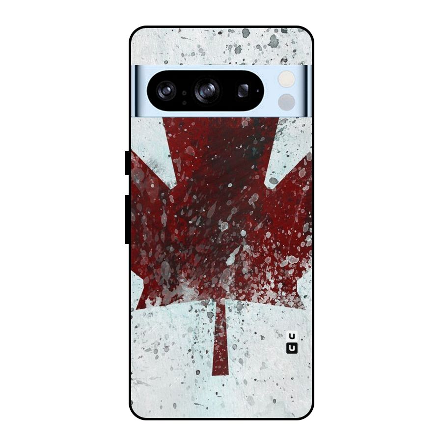 Red Maple Snow Metal Back Case for Google Pixel 8 Pro
