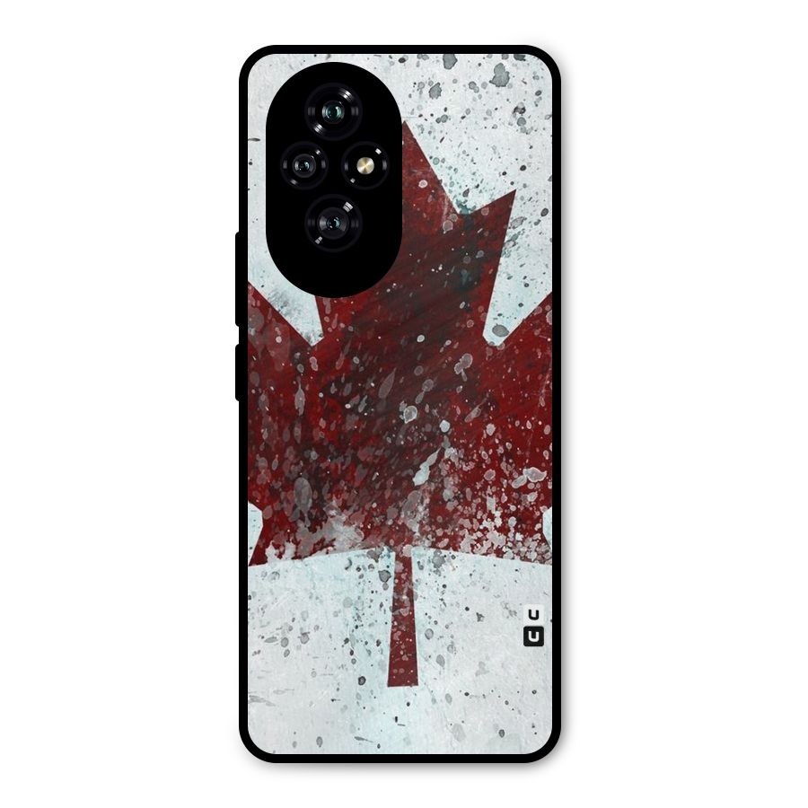 Red Maple Snow Metal Back Case for Honor 200