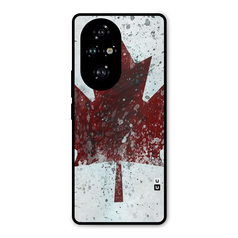 Red Maple Snow Metal Back Case for Honor 200 Pro