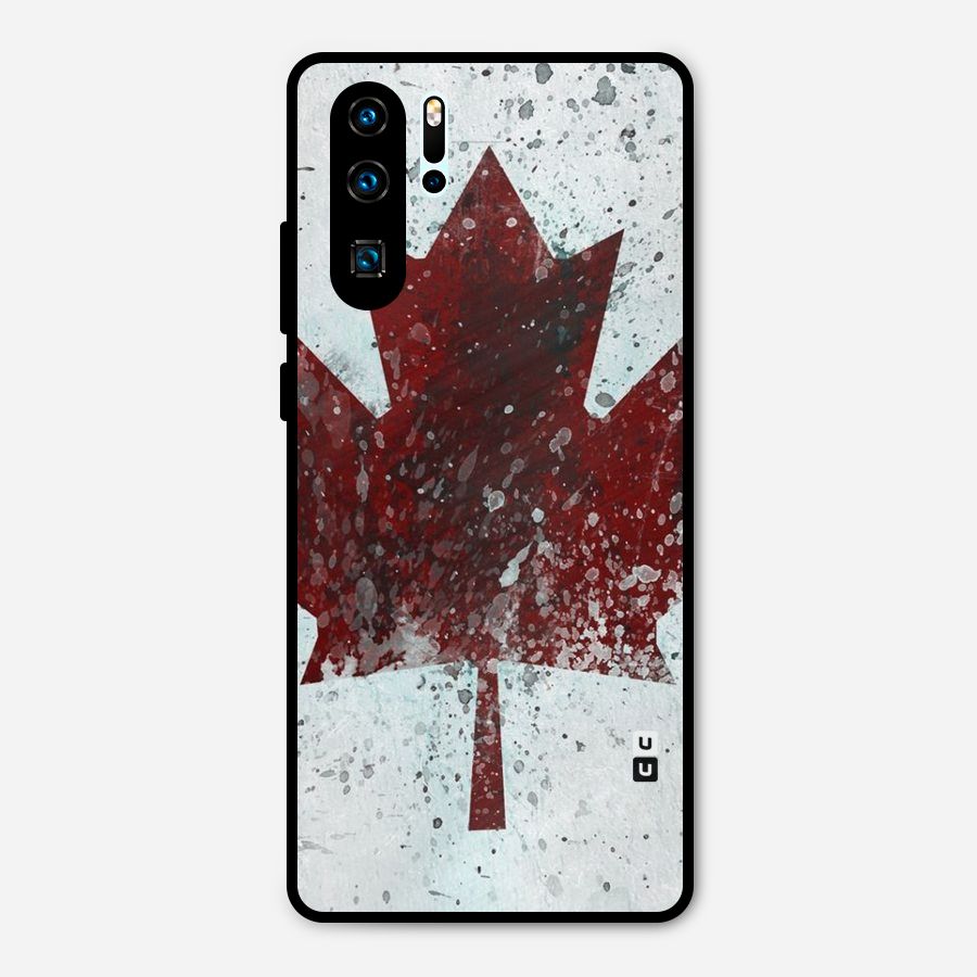 Red Maple Snow Metal Back Case for Huawei P30 Pro
