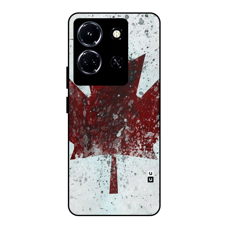 Red Maple Snow Metal Back Case for Infinix Note 30 5G