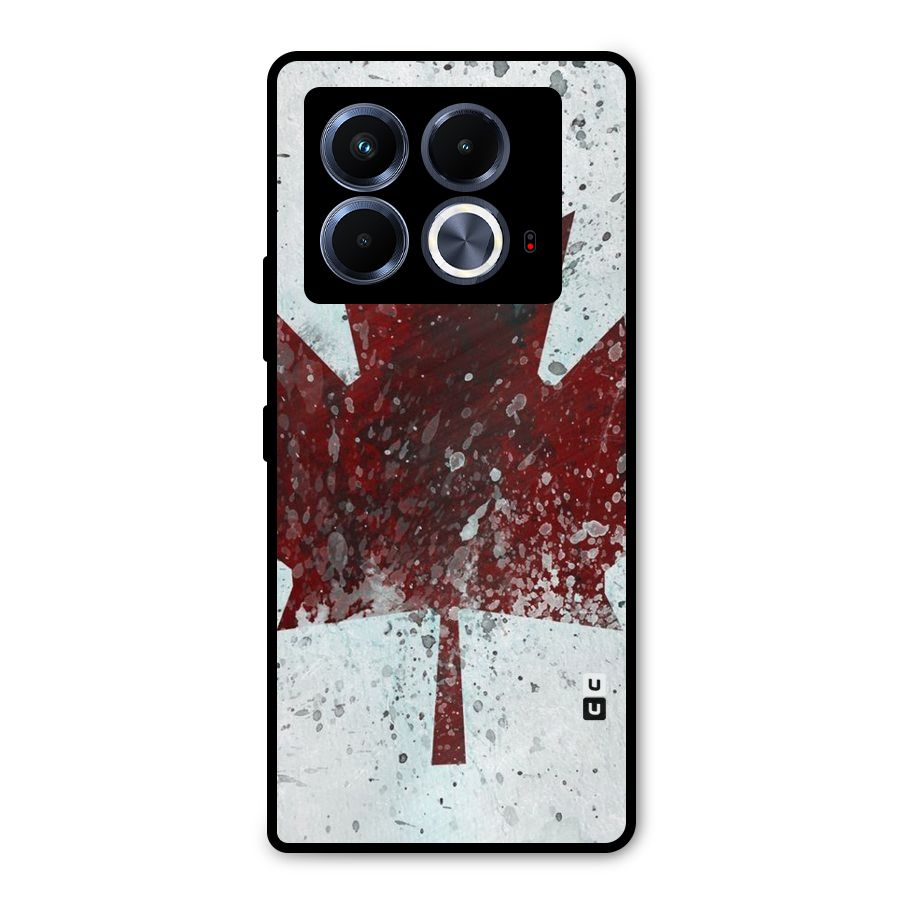 Red Maple Snow Metal Back Case for Infinix Note 40 5G