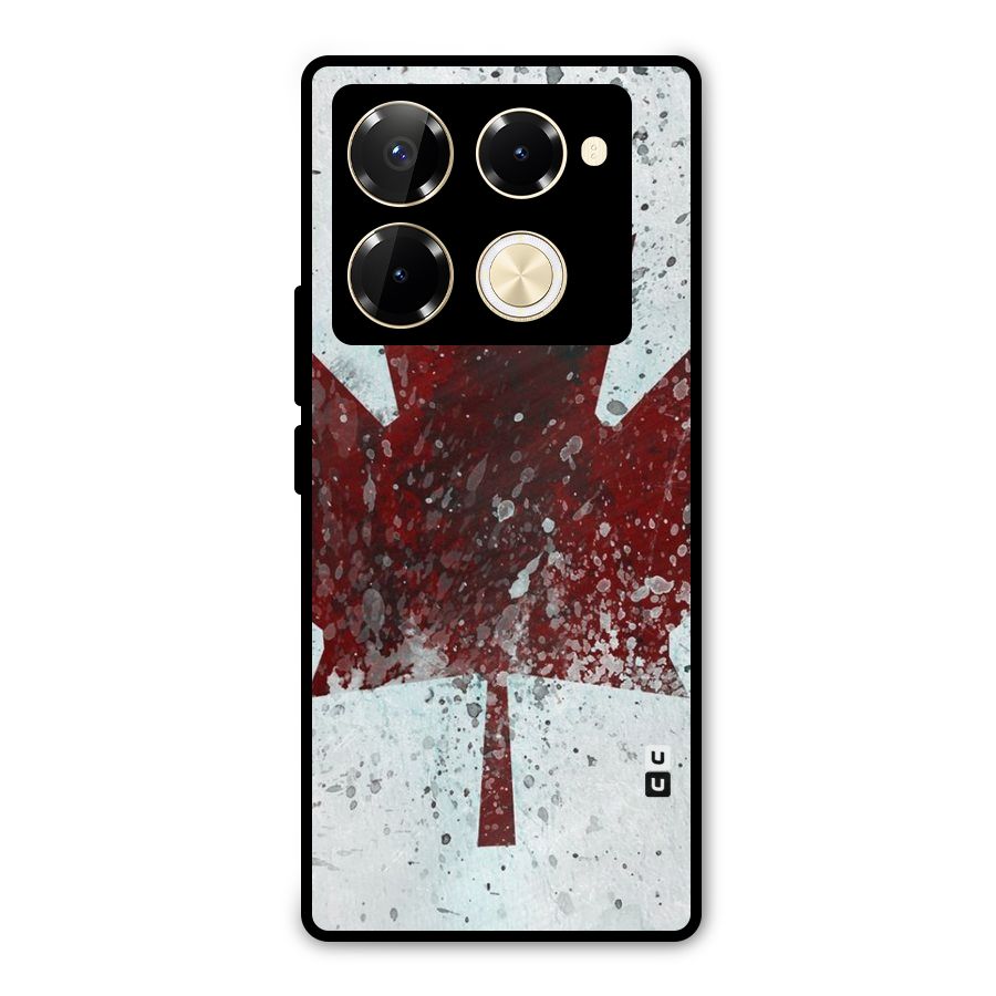 Red Maple Snow Metal Back Case for Infinix Note 40 Pro Plus