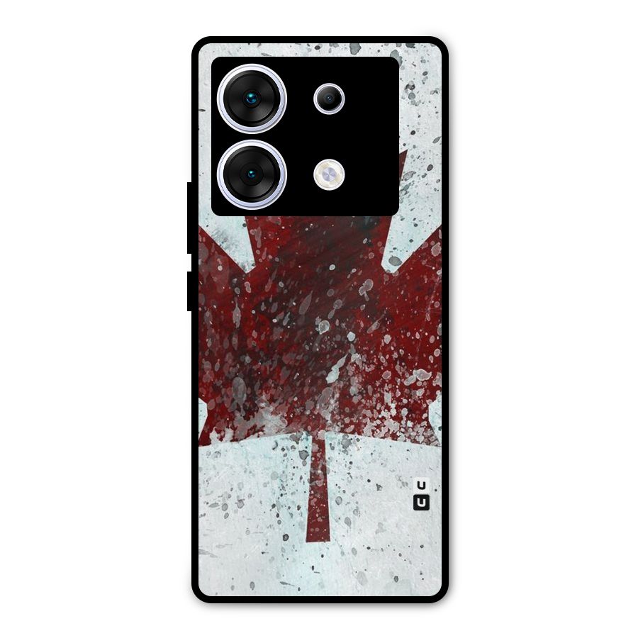 Red Maple Snow Metal Back Case for Infinix Zero 30 5G