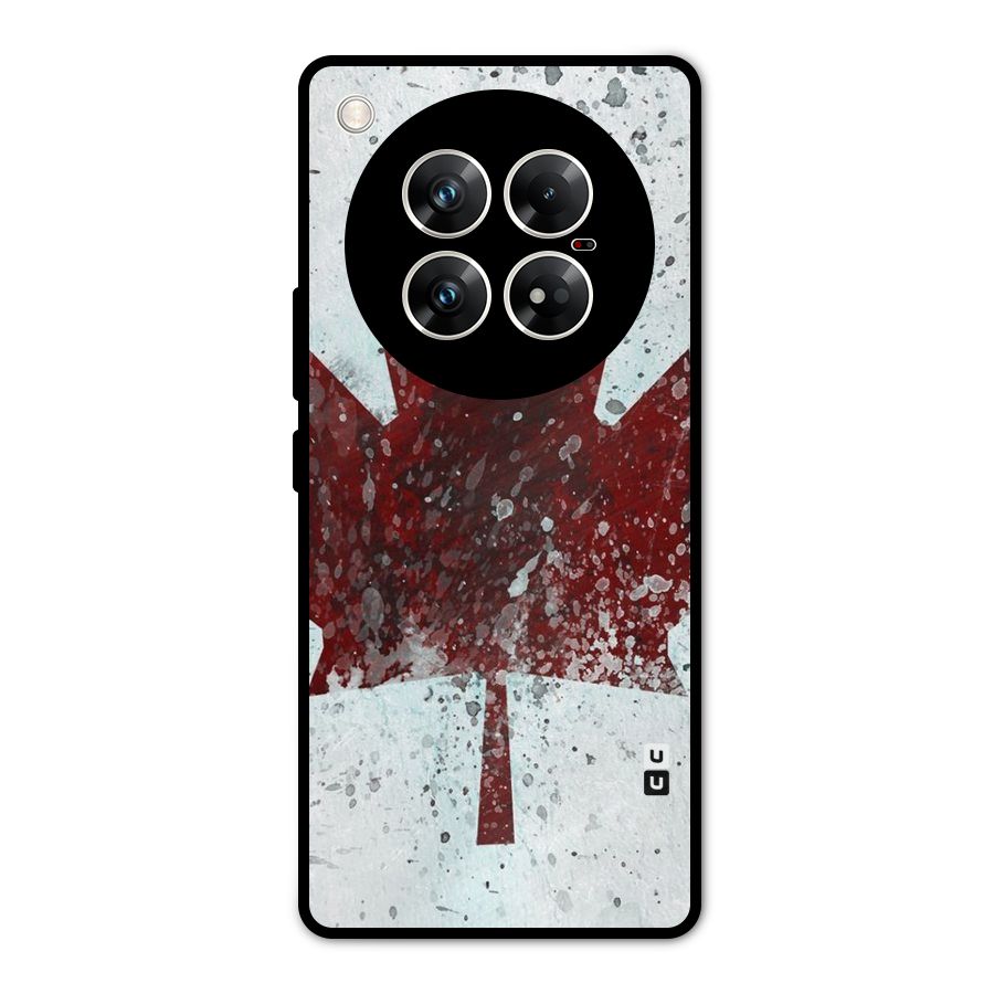 Red Maple Snow Metal Back Case for Infinix Zero 40 5G
