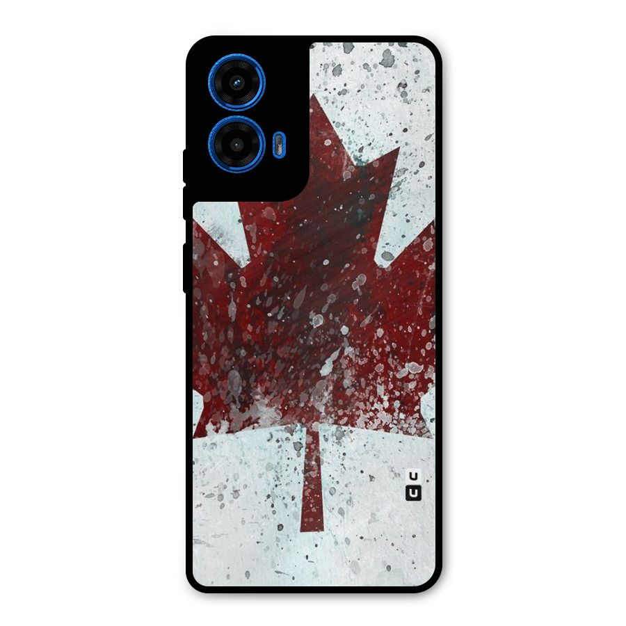 Red Maple Snow Metal Back Case for Moto G45
