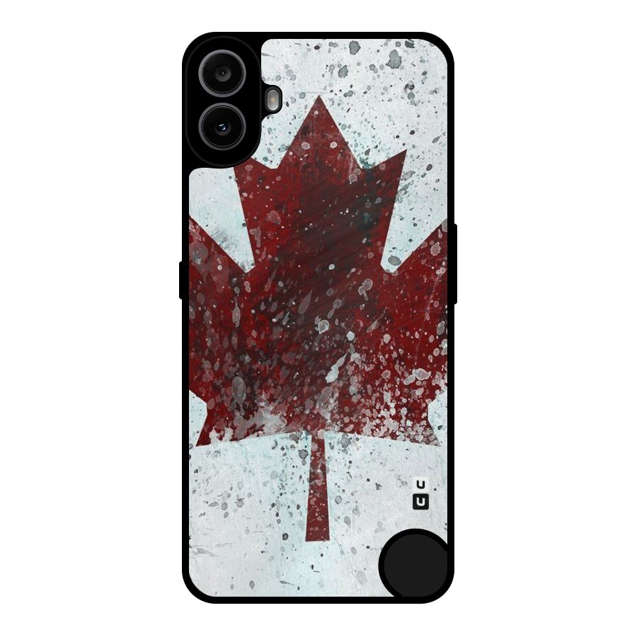 Red Maple Snow Metal Back Case for Nothing CMF Phone 1
