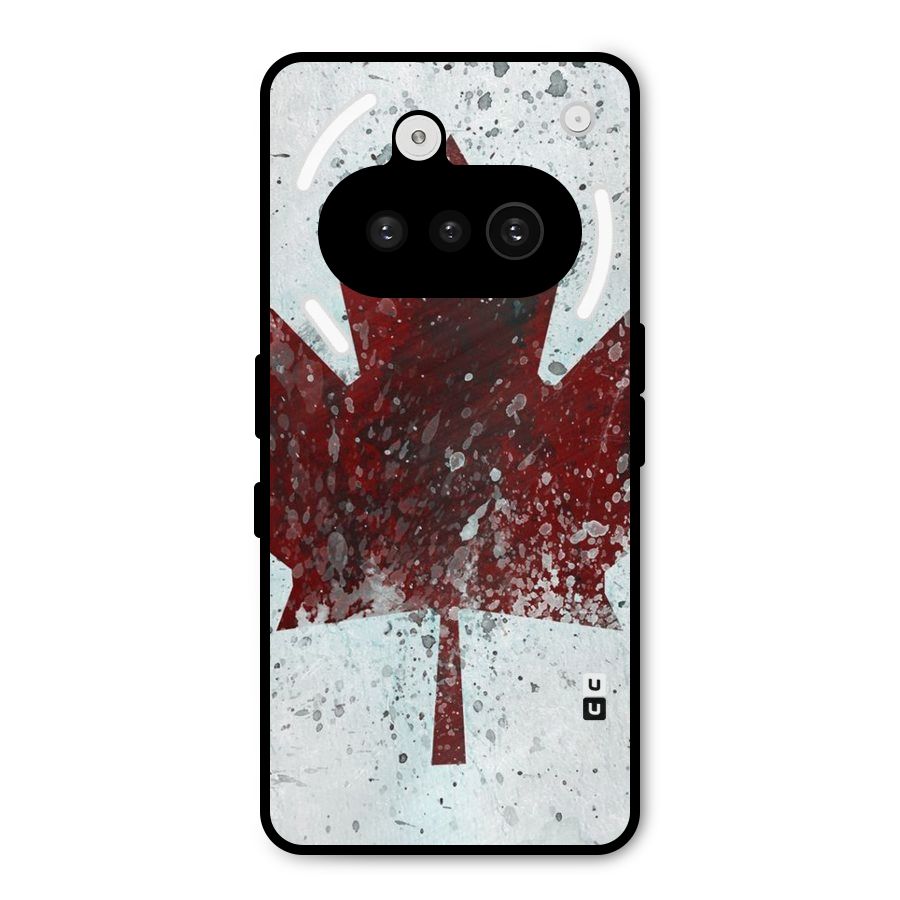 Red Maple Snow Metal Back Case for Nothing Phone 3a