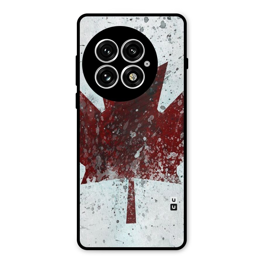 Red Maple Snow Metal Back Case for OnePlus 13