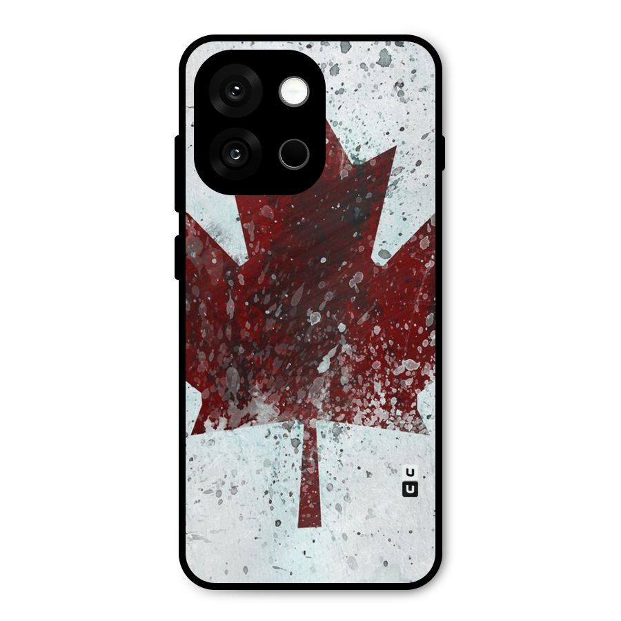 Red Maple Snow Metal Back Case for OnePlus 13s