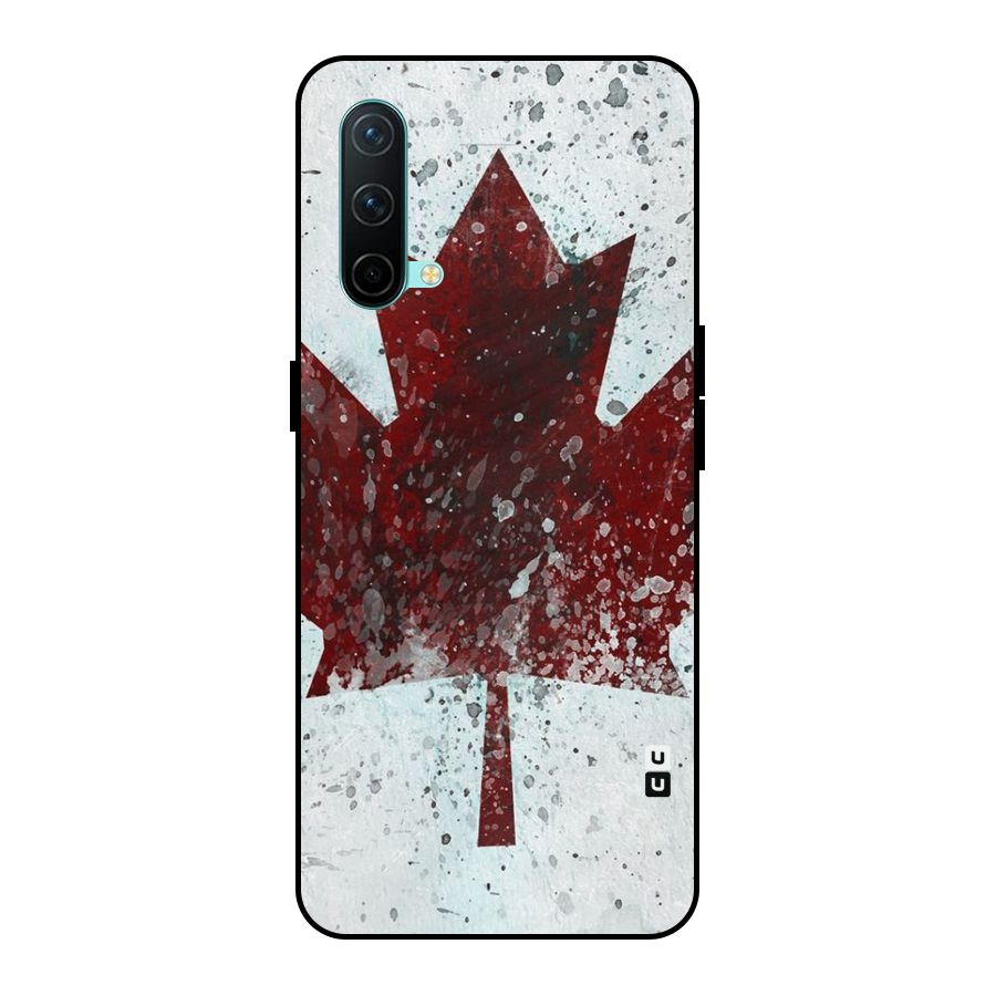 Red Maple Snow Metal Back Case for OnePlus Nord CE 5G