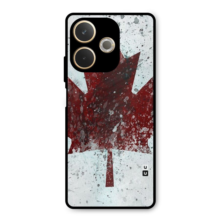 Red Maple Snow Metal Back Case for Oppo A5 Pro