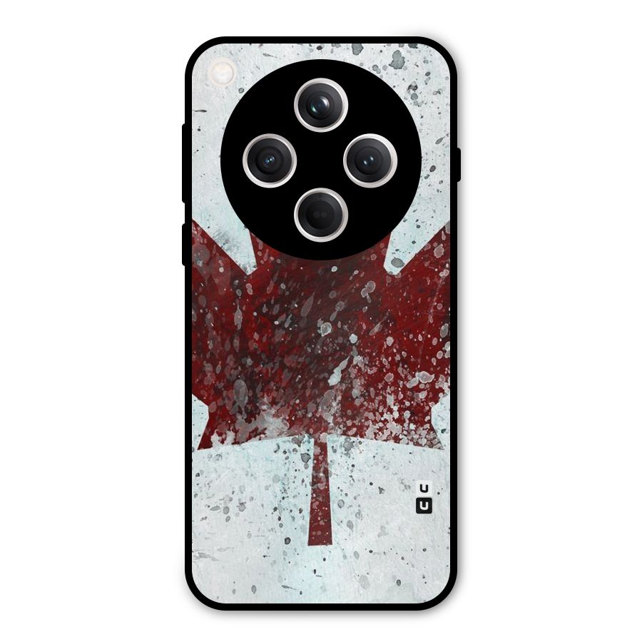 Red Maple Snow Metal Back Case for Oppo Find X8