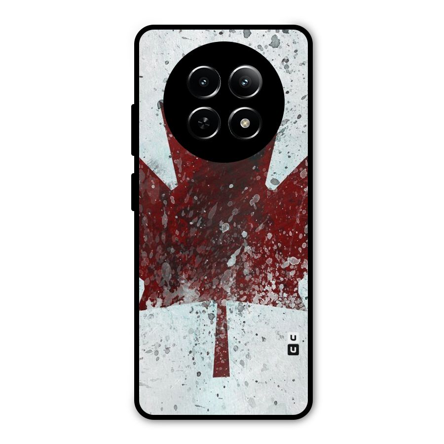 Red Maple Snow Metal Back Case for Realme 13