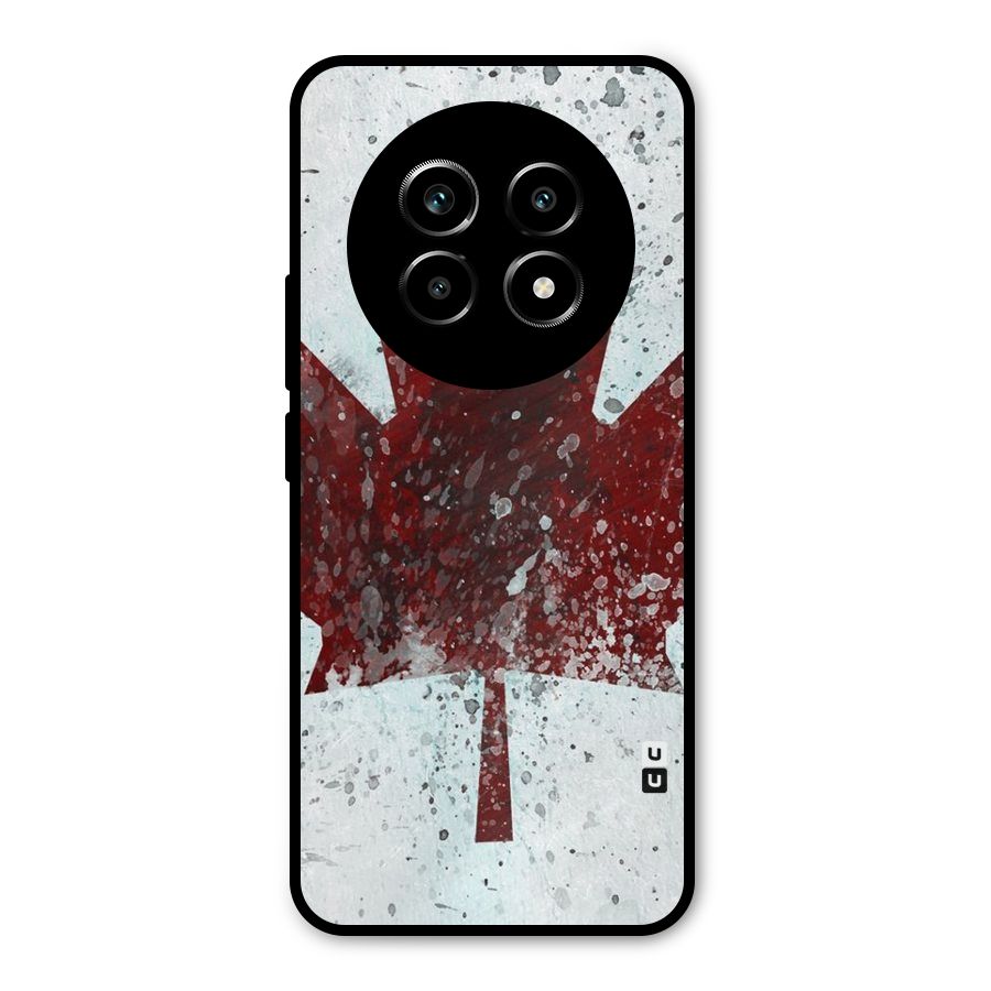 Red Maple Snow Metal Back Case for Realme 13 Pro