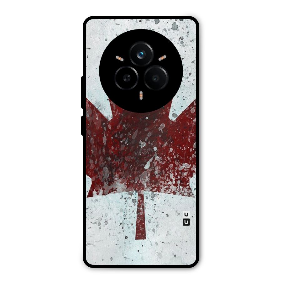 Red Maple Snow Metal Back Case for Realme 14 Pro