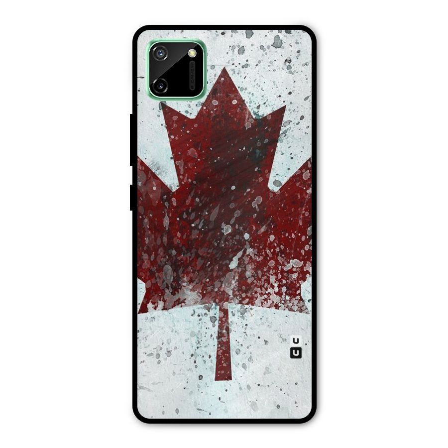 Red Maple Snow Metal Back Case for Realme C11
