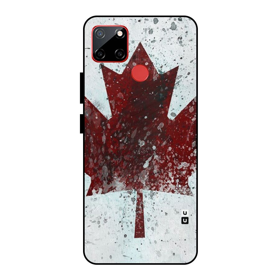 Red Maple Snow Metal Back Case for Realme C12