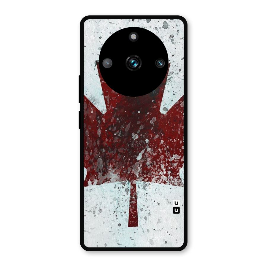 Red Maple Snow Metal Back Case for Realme Narzo 60 Pro