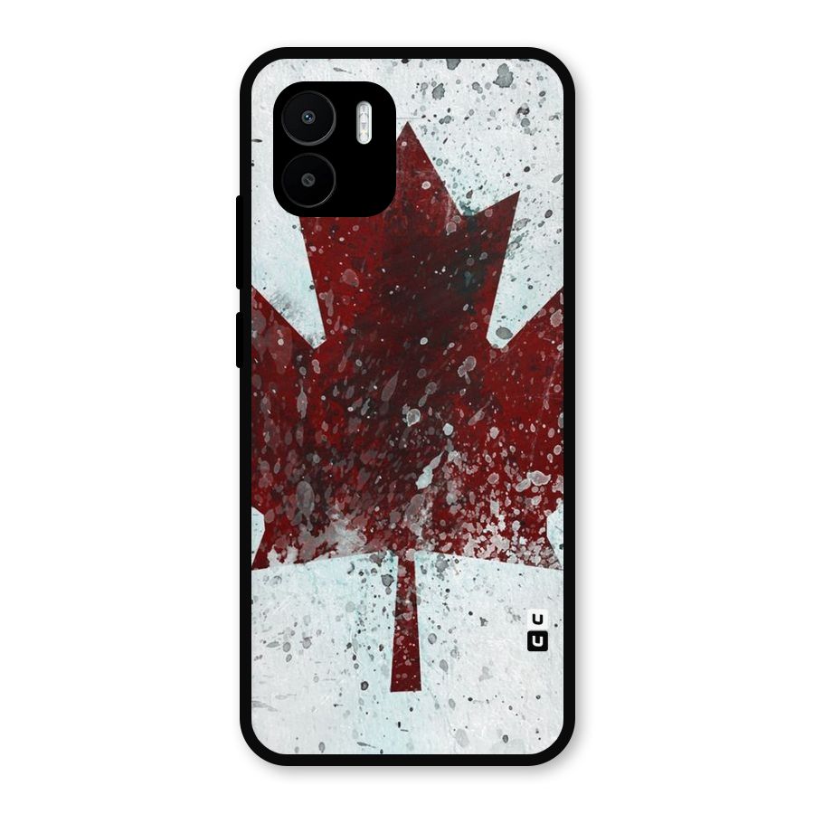 Red Maple Snow Metal Back Case for Redmi A2