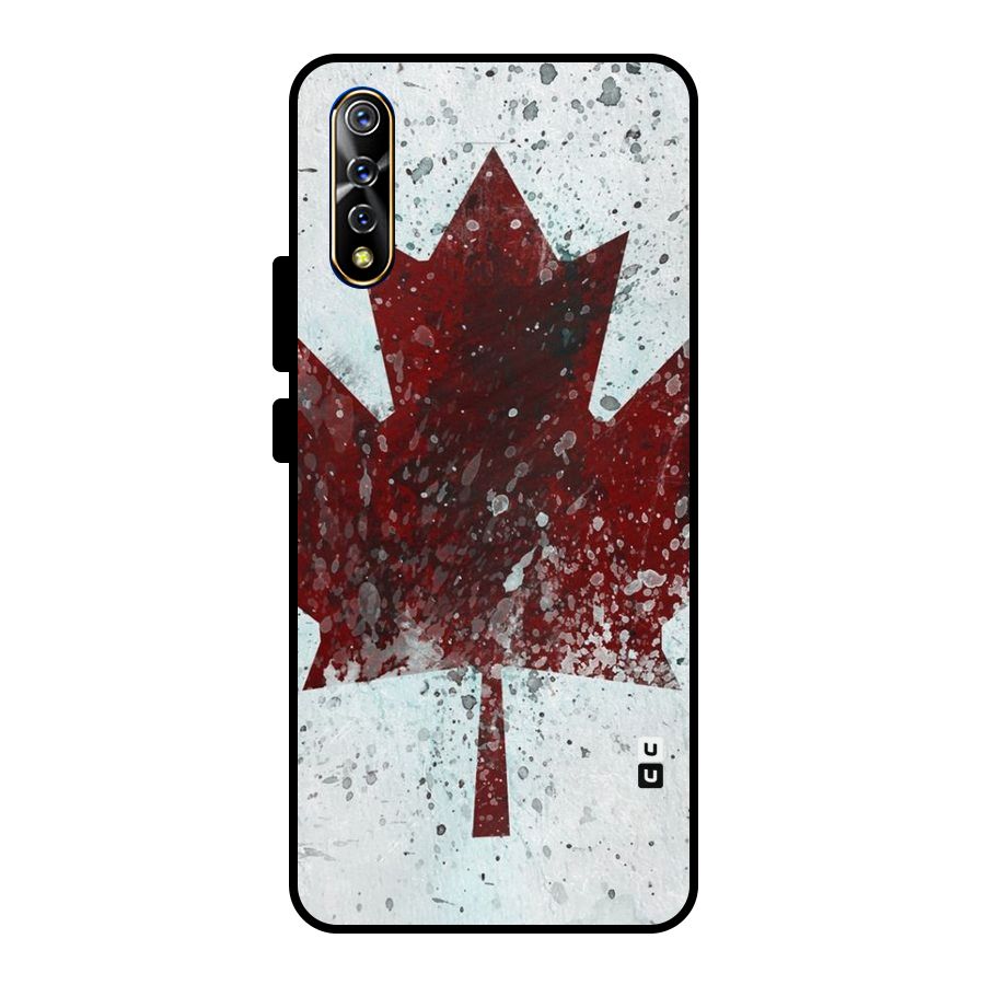 Red Maple Snow Metal Back Case for Vivo S1