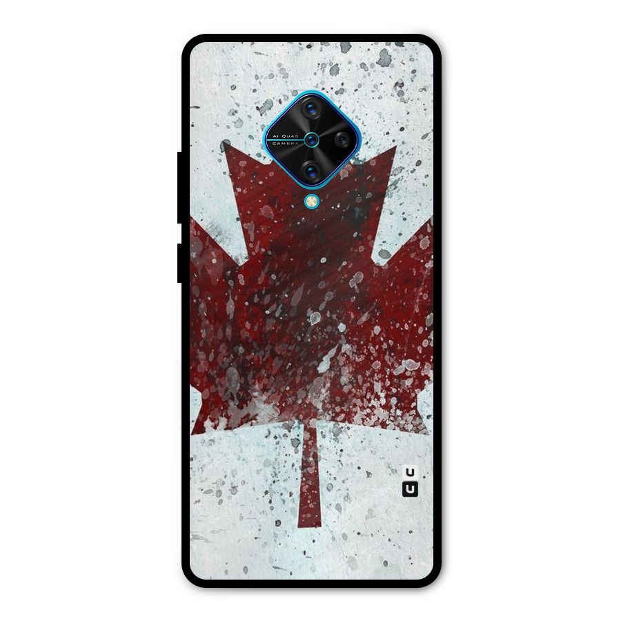 Red Maple Snow Metal Back Case for Vivo S1 Pro