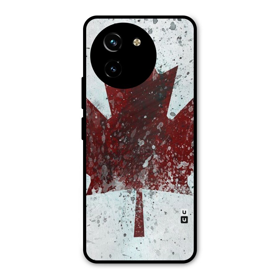 Red Maple Snow Metal Back Case for Vivo T3x